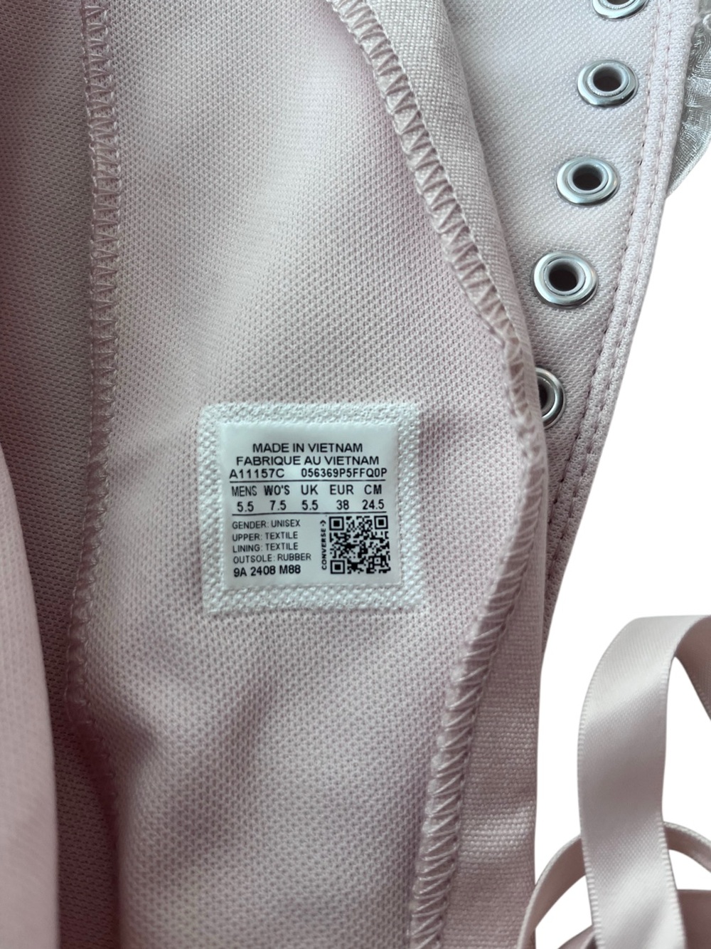Converse Tall Lace-Up Knee-High Canvas Boots in Pale Pink - Picture 11 of 12